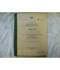 Parts List For Truck 3 TON Fuel Tanker 800 Gallons 4x4 Bedford Code 19430