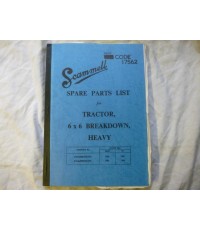 Scammell Spare Parts List Original ex Military Library For Tractor 6x6 Breakdown Heavy Parts Manual Code 17562