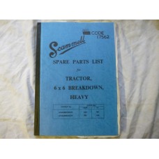 Scammell Spare Parts List For Tractor 6x6 Breakdown Heavy Code 17562
