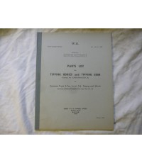 Tipping Bodies and Tipping Gear fitted to Commer 3 Ton Parts List Code 19482