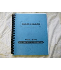 Jones Cranes Parts Book For 4 & 6 TON M.O.S Cranes Code 19393