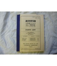 Austin 1Ton 4x4 G.S. Truck Parts List Army Code 17735