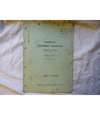 Complete Equipment Schedule Service Edition - 46043