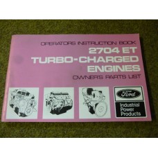 Operators Instruction Book 2704ET Turbo-Charged Engines